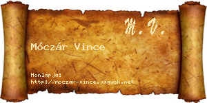Móczár Vince névjegykártya